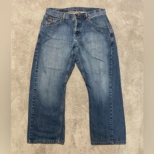 Vintage Volcom Barrel Leg Jeans Mens 36 x 28 100% Cotton Denim Blue